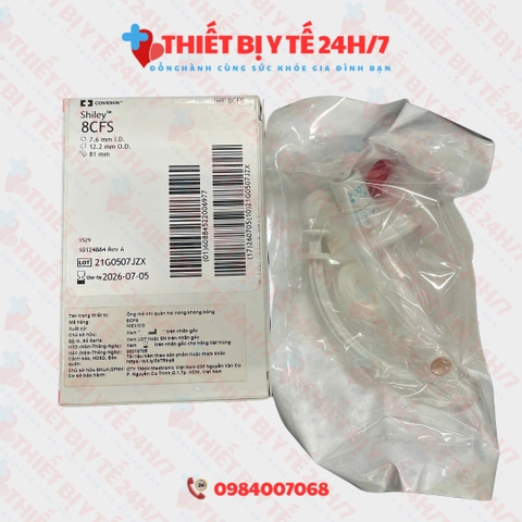 BỘ ĐẶT CANUYN MỞ KHÍ QUẢN 2 NÒNG,KHÔNG BÓNG KHÔNG CỬA SỔ CONVIDEN SHILEY 8CFS