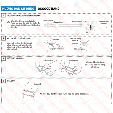 Đai cố định khớp dưới gối bonbone Osgood Band – Bảo vệ dây chằng, hỗ trợ vận động an toàn