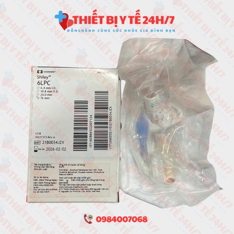 BỘ ĐẶT CANUYN MỞ KHÍ QUẢN 2 NÒNG,CÓ BÓNG CÓ CỬA SỔ CONVIDEN SHILEY 6LPC