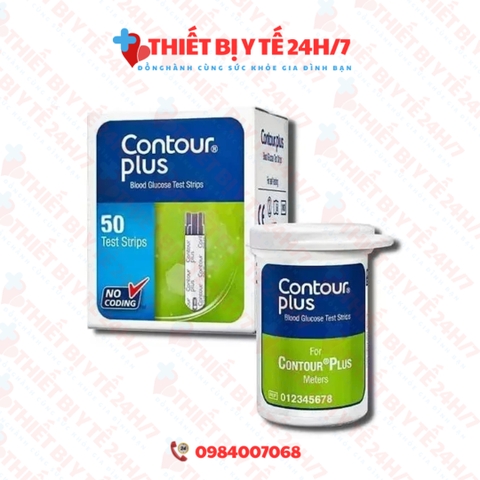 Que Thử Đường Huyết Contour Plus (Hộp 50 que)