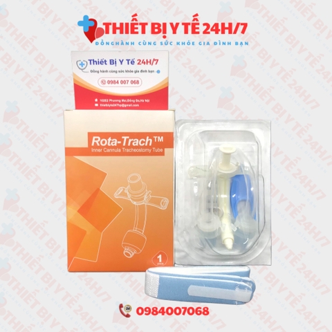 Ống Mở Khí Quản Canuyn 2 Nòng Rota-Trach Có Bóng Không Cửa Sổ Số 7 Hoặc 8 CUFFED