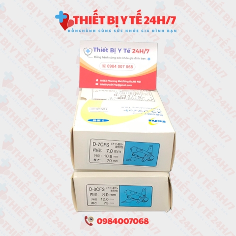 Ống Canuyn Mở Khí Quản 2 Nòng Có Bóng Có Cửa Sổ Kèm Ống Hút trên bóng MERA SOFIT D-7CFS Hoặc D-8CFS