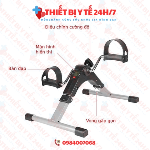 Bàn đạp tập chân, tay kháng lực cho người tai biến - có màn hình