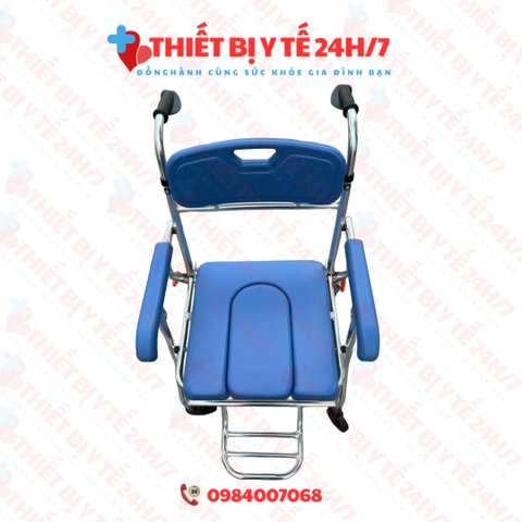 Xe Lăn Có Bô Đa Năng Gấp Gọn Khung Hợp Kim Nhôm