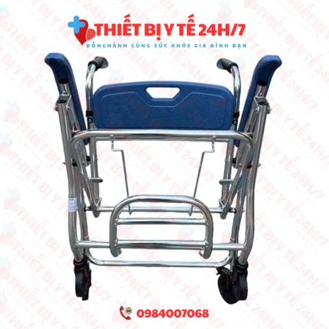 Xe Lăn Có Bô Đa Năng Gấp Gọn Khung Hợp Kim Nhôm