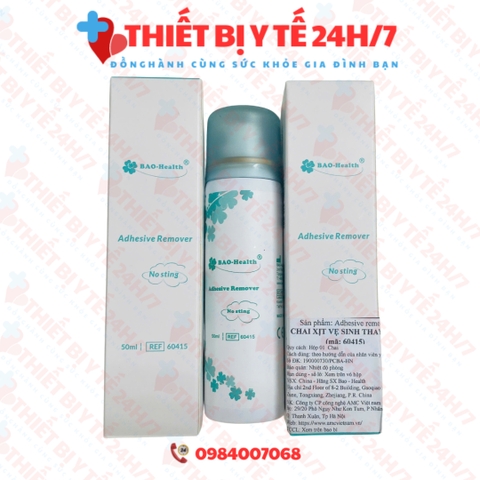 [HÀNG CHUẨN] CHAI XỊT TẨY KEO VỆ SINH THAY TÚI HẬU MÔN NHÂN TẠO 50ml