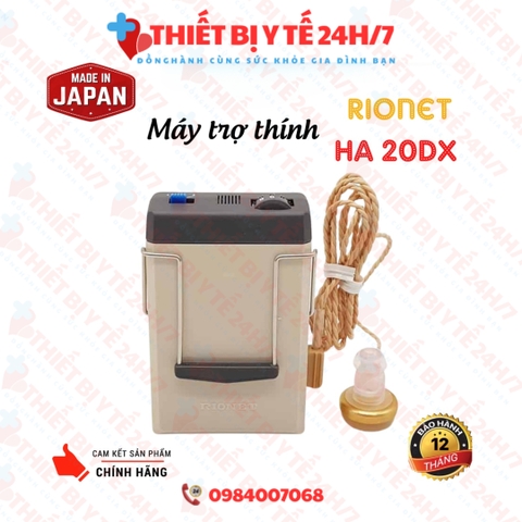 Máy Trợ Thính Chính Hãng RIONET Loại Có Dây HA-20DX MADE IN JAPAN