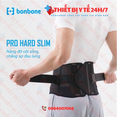 ĐAI CỐ ĐỊNH LƯNG CỘT SỐNG BONBONE – PRO HARD SLIM (Made in Japan)