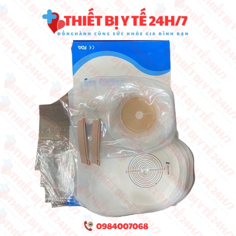 [CHÍNH HÃNG] Túi hậu môn nhân tạo cao cấp loại trắng trong 0232 hộp 10 cái + 2 kẹp