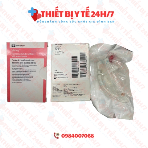 BỘ ĐẶT CANUYN MỞ KHÍ QUẢN 2 NÒNG,KHÔNG BÓNG KHÔNG CỬA SỔ CONVIDEN SHILEY 8CFS