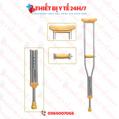 NẠNG CHỐNG NÁCH TẬP ĐI CAO CẤP CHẤT LIỆU HỢP KIM NHÔM