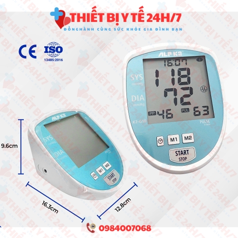 Máy Đo Huyết Áp Điện Tử Bắp Tay - Chính Hãng Nhật Bản - ALPK2-G10