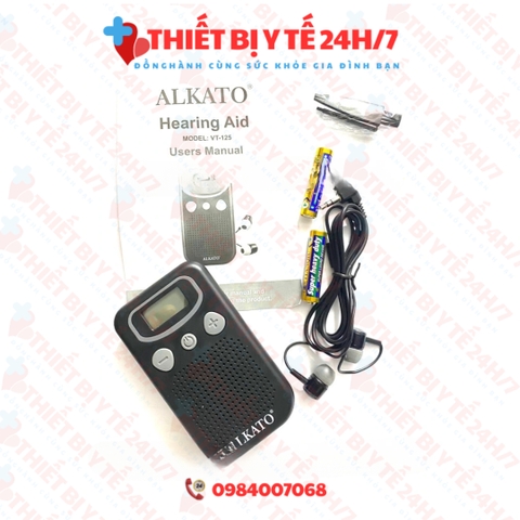 Máy trợ thính có dây ALKATO VT-125 - Tai nghe trợ thính cho người già, người bệnh - Sử dụng pin AAA 1.5V