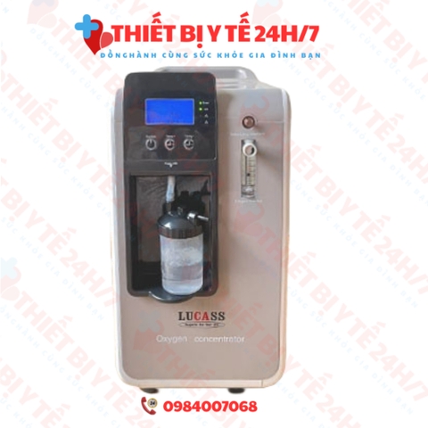 Máy tạo oxy 5 lít/phút Lucass SZ-5BW có chức năng xông