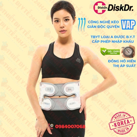 Đai lưng kéo giãn cột sống DiskDr. WG50G2 Hàn Quốc hỗ trợ đau lưng, thoát vị đĩa đệm