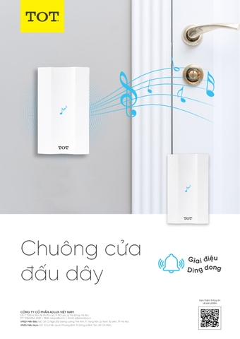 Chuông cửa AC, màu trắng