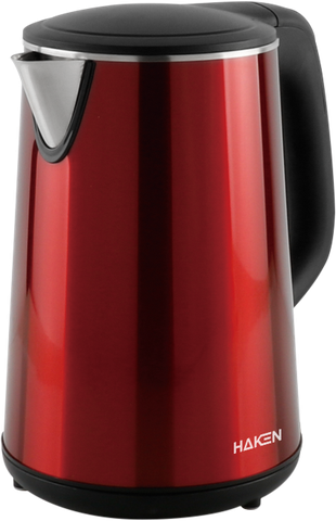 Ấm siêu tốc 3 lớp 1.8L 1500W, màu đỏ/bạc