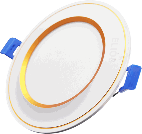 Đèn Downlight viền cong pha màu bạc, 7w, ánh sáng ấm