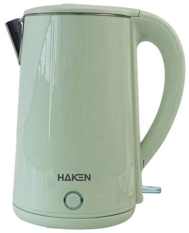 Ấm siêu tốc nhựa 2 lớp inox 201 1.8L 1500W, màu xanh ngọc, HK-ASP03G