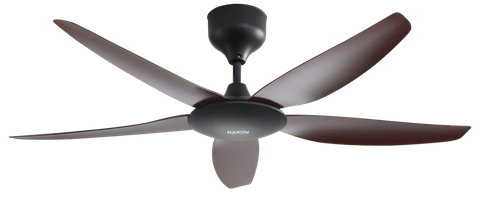 Quạt trần DC 5 cánh, 50W, màu gỗ nâu+ đen