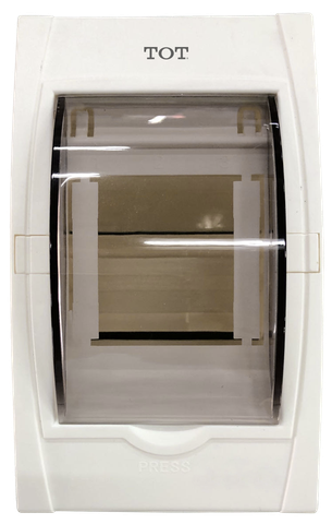 Tủ aptomat âm tường 3P, đế nhựa, cửa mở lên