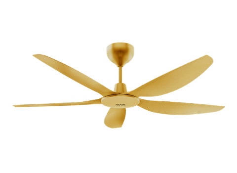 Quạt trần DC 56inch, 5 cánh, 48W, màu vàng gold