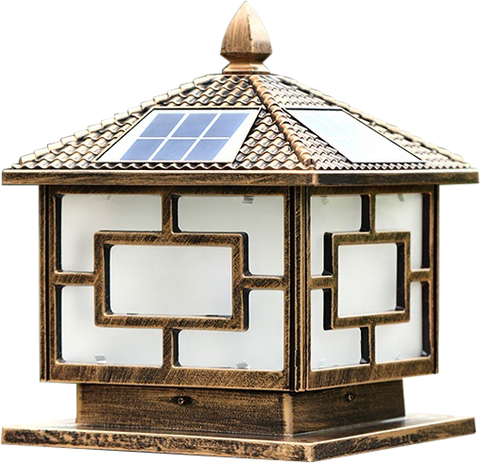 Đèn trụ cổng NLMT chữ Trung 250mm