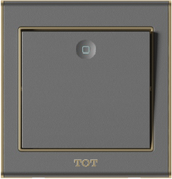 Bộ công tắc 1 hạt 1 chiều 16A , màu  ghi