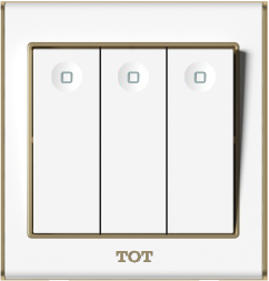 Bộ công tắc 3 hạt 1 chiều 16A , màu trắng