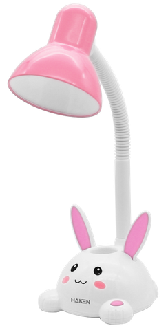 Đèn học sinh thỏ ngọc, đui E27, màu hồng, chưa bao gồm bóng LED