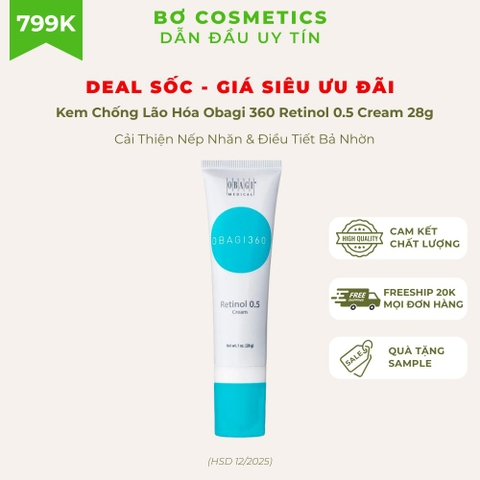 Kem Chống Lão Hóa Obagi 360 Retinol 0.5 Cream (HSD dưới 6 tháng)