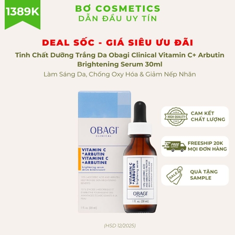 Serum Dưỡng Trắng Da Obagi Clinical Vitamin C+ Arbutin Brightening 30ml (HSD dưới 6 tháng)