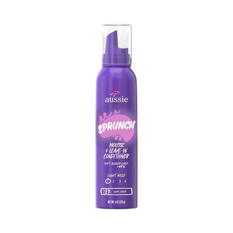 Xịt Bọt Tạo Kiểu & Dưỡng Tóc Aussie Sprunch Mousse & Leave-In Conditioner