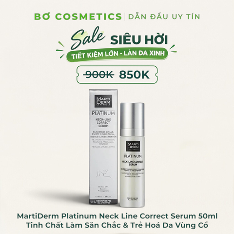 MartiDerm Platinum Neck Line Correct Serum - Tinh Chất Làm Săn Chắc & Trẻ Hoá Da Vùng Cổ