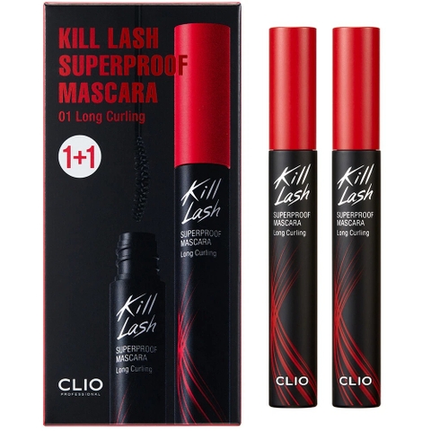 Set Chuốt Mi Clio Kill Lash Superproof Mascara 1+1 Special Set