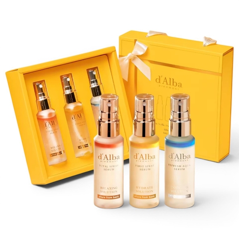 Set Xịt Khoáng Serum d'Alba White Truffle 3 Solutions Gift Box