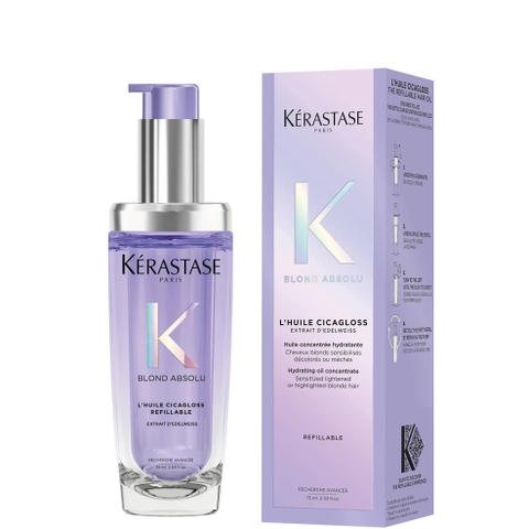 Dầu Dưỡng Tóc Kérastase Blond Absolu L'huile Cicagloss Refillable 75ml - Dành Cho Tóc Tẩy Nhuộm