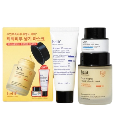 Set 3 Món Mặt Nạ Ngủ Belif Super Knights Multi Vitamin Mask