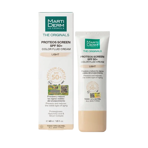 Kem Chống Nắng Nâng Tông Martiderm Proteos Screen SPF50+ Color Fluid Cream Light