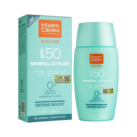 Kem Chống Nắng Vật Lý MartiDerm SPF 50 Mineral [D] Fluid 50ml