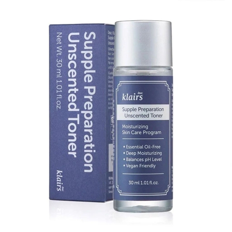 [Mini 30ml] Nước Hoa Hồng Klairs Supple Preparation Unscented Toner