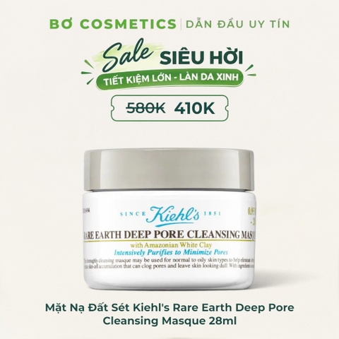 Mặt Nạ Đất Sét Kiehl's Rare Earth Deep Pore Cleansing Masque