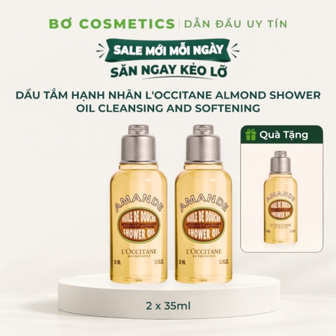 [Mini 35ml] Dầu Tắm Hạnh Nhân L'Occitane Almond Shower Oil Cleansing And Softening
