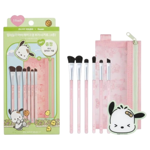 [Olive Young Sanrio Edition] Bộ Cọ Trang Điểm Mắt Fillimilli Eye Makeup Brush Kit