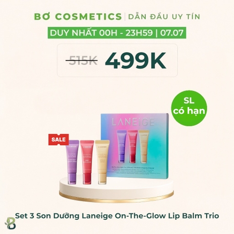 Set 3 Son Dưỡng Laneige On-The-Glow Lip Balm Trio
