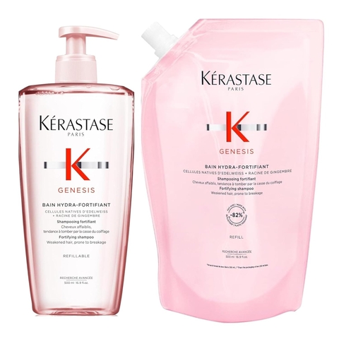 Set Dầu Gội & Refill Kerastase Genesis Bain Hydra-Fortifiant 500ml