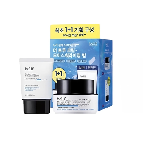 Set Kem Dưỡng Da Belif The True Cream Moisturizing Bomb 30ml + 31ml