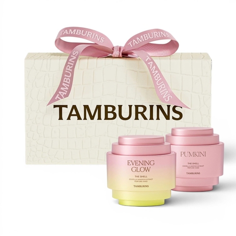 Set Kem Tay Tamburins Shell Perfume Hand Duo Set (Evening Glow & Pumkini)