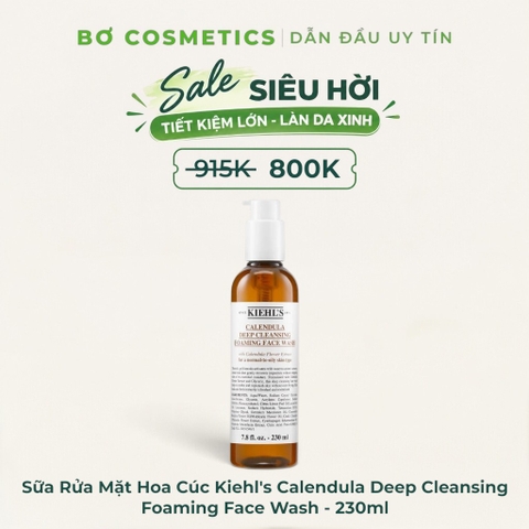 Sữa Rửa Mặt Hoa Cúc Kiehl's Calendula Deep Cleansing Foaming Face Wash