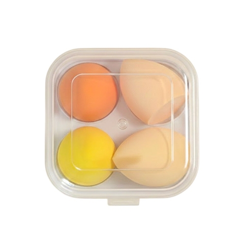 Hộp 4 Bông Mút Trang Điểm Tán Kem Nền Hình Giọt Nước Siêu Mềm